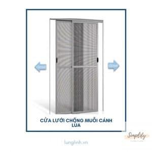 Cửa lưới chống muỗi lùa 2 cánh